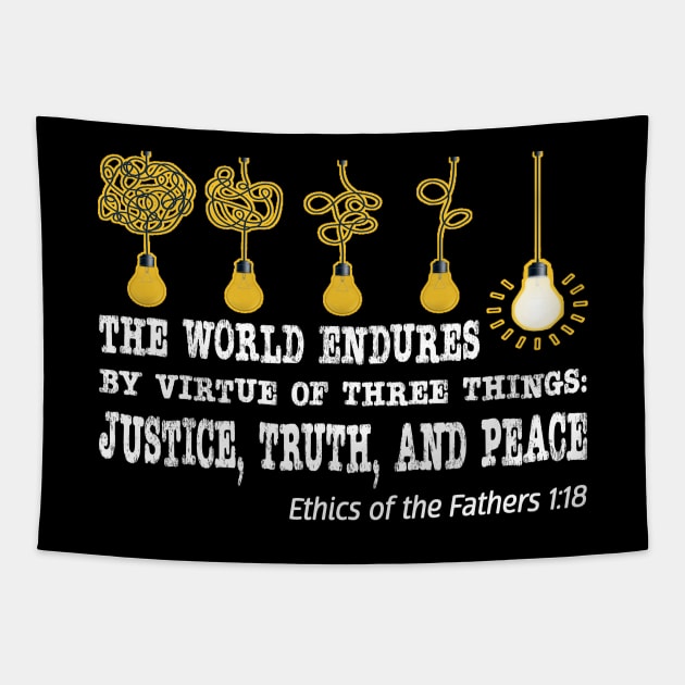 Justice, Truth, and Peace Tapestry by UltraQuirky