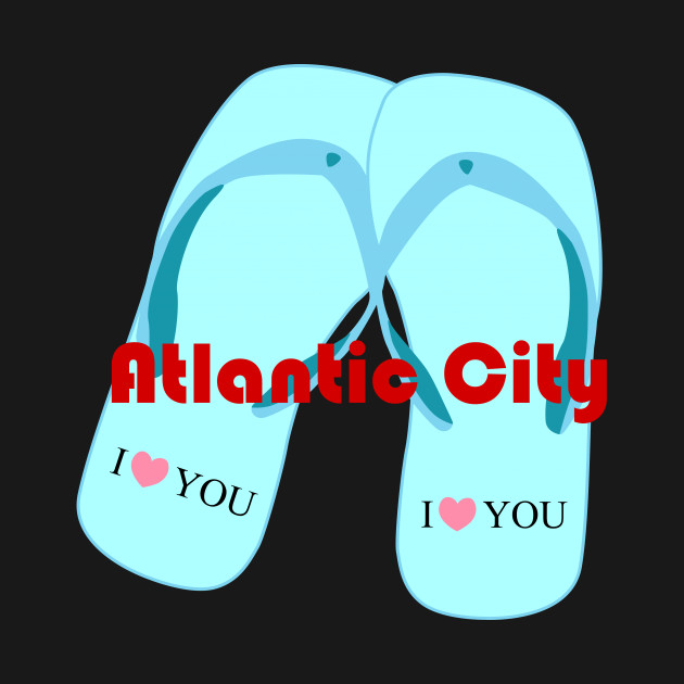 Disover Atlantic City and flip flops - Atlantic City - T-Shirt