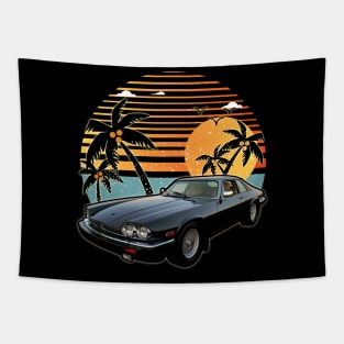 Jaguar XJS 1989 car sunset Tapestry