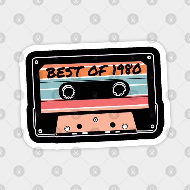 Cassette Tape Best Of 1980 41st Birthday Magnet by tobzz