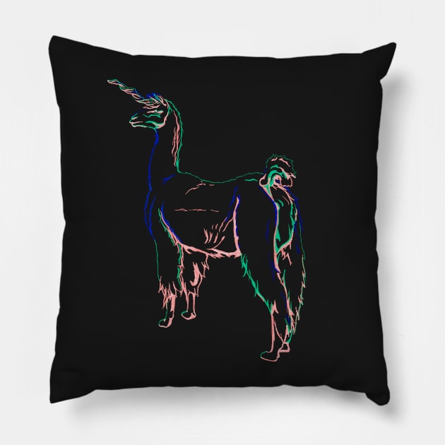 Llama Unicorn Pillow by RaLiz