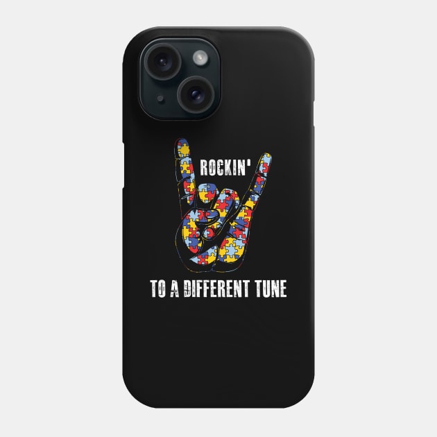 Rockin To A Different Tune Puzzle Rock & Roll Phone Case by FrancisDouglasOfficial