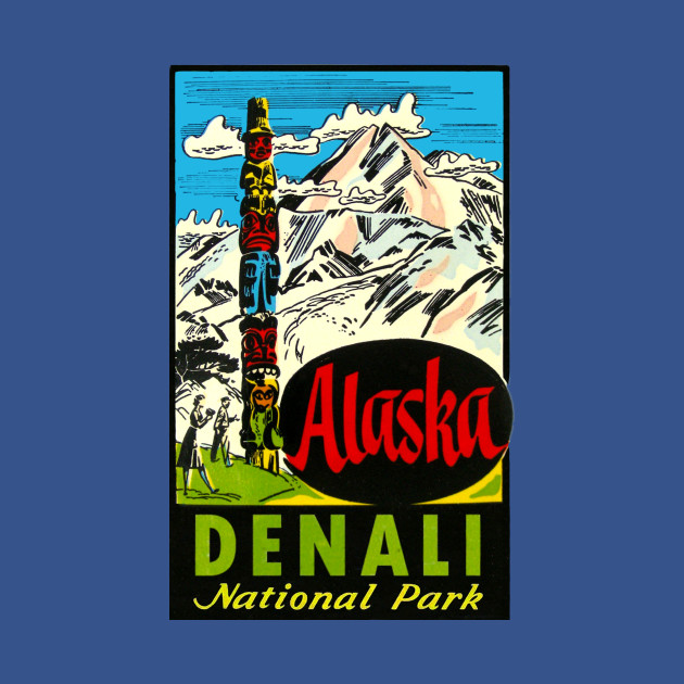 Discover Denali National Park Alaska Vintage - Denali - T-Shirt