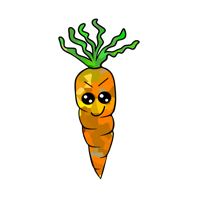 FUNNY Carrot Art Eat Your Veggies by SartorisArt1