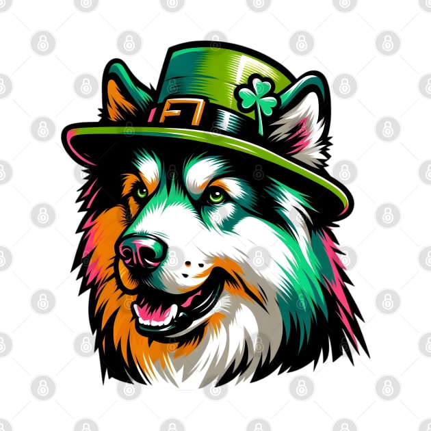 Lapponian Herder Dog Celebrates Saint Patrick's Day by ArtRUs