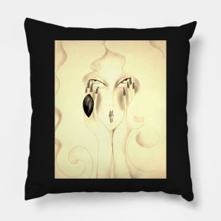 WAVY BLONDE SEVENTIES RETRO GIRL Pillow