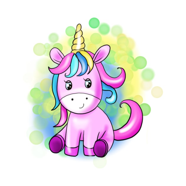 unicorns in cartoon style by sonaart