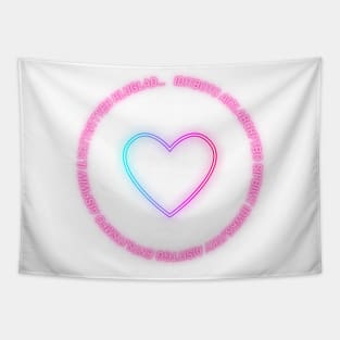 Cruel Summer Bridge Neon Heart Tapestry