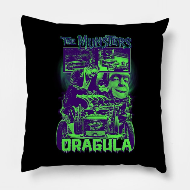 The Munsters. Dragula. (Version 1) Pillow by The Dark Vestiary