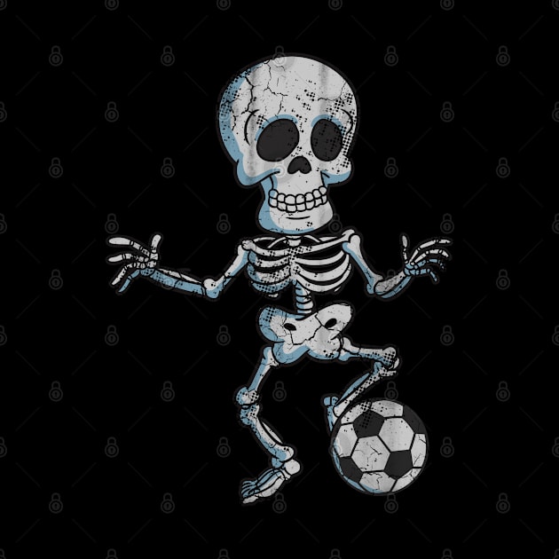 Halloween Soccer Skeleton Sports Humor by E