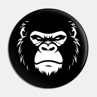 Minimalistic gorilla made of white shapes Pin