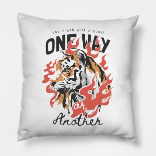 tiger and fire Pillow