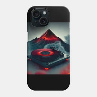 Turntable Under a Volcano Phone Case