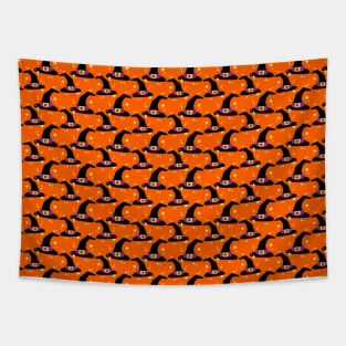 Witch Hat Halloween Pattern Tapestry