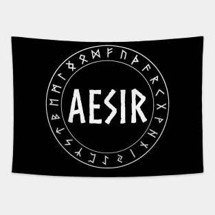 Aesir Norse Gods Viking Runes Tapestry