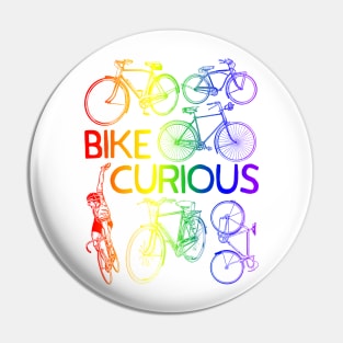 Bike Curious (PRIDE Rainbow) Pin