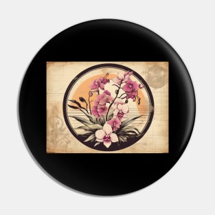 Orchid Wildflower Flower Retro Vintage Since Flora Pin