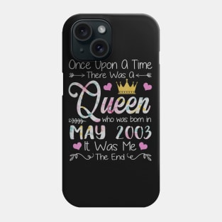 Girls 17th Birthday Queen May 2003 Queen Birthday Phone Case