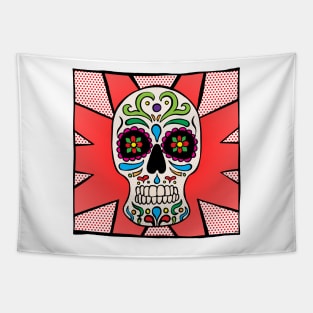 Sugar Skull - Red Tapestry