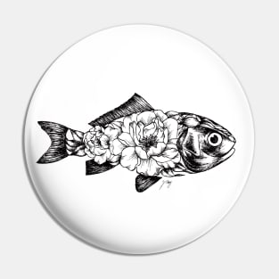 Floral Fish Pin