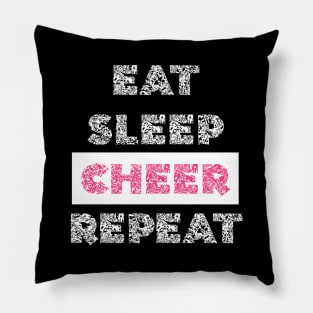 eat sleep cheer repeat Pillow