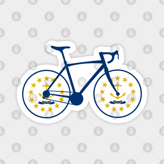 Rhode Island Flag Cycling Magnet by esskay1000