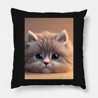 Adorable Kitten - Modern digital art Pillow