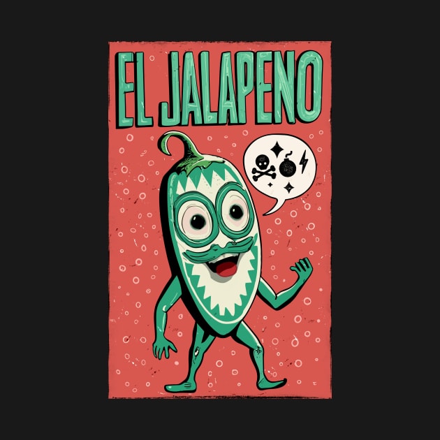 Lucha LIbre Jalapeno by Kingrocker Clothing