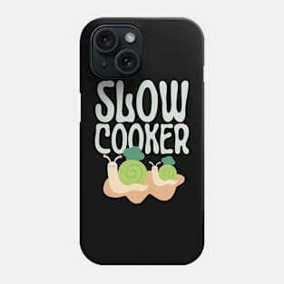 Slow Cooker Cute & Funny Snail Chef Phone Case