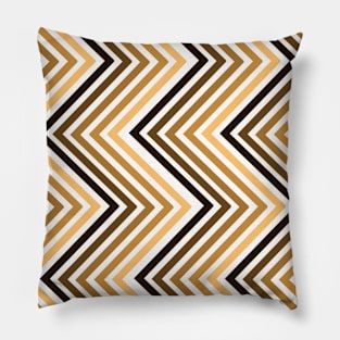 Orange brown abstract geometry Pillow