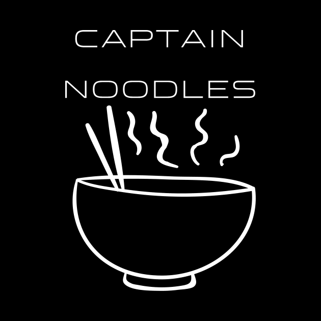 Captain Noodles Typography White Design by Stylomart