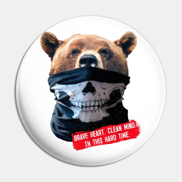 Masked bear Pin by Nazar