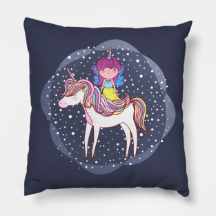 Princess and unicorn Pillow