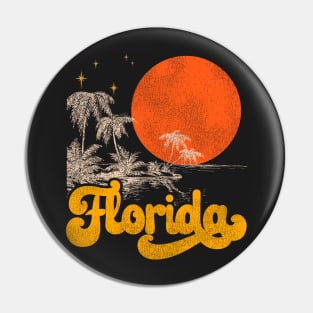 Vintage State of Florida Mid Century Distressed Aesthetic Pin