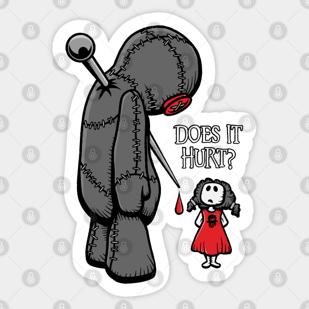 Cute Creepy Sad Does It Hurt Voodoo Doll Goth Girl Humor Voodoo Doll Autocollant Teepublic Fr Check out our sad cartoon selection for the very best in unique or custom, handmade pieces from our digital shops. cute creepy sad does it hurt voodoo doll goth girl humor