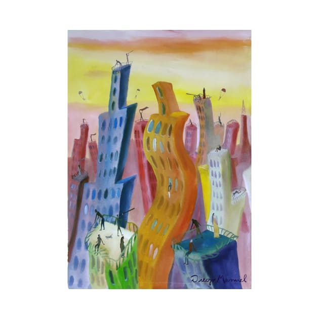 Multicolored city 2 by diegomanuel