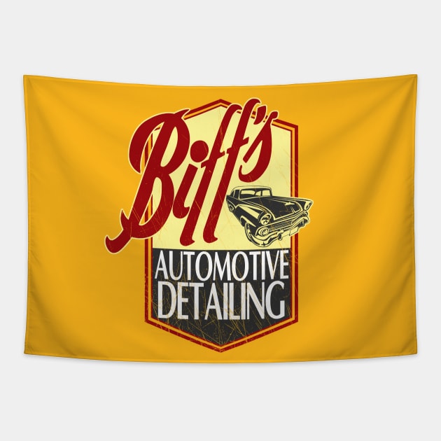 Biff's Auto Detailing - distressed Tapestry by spicytees