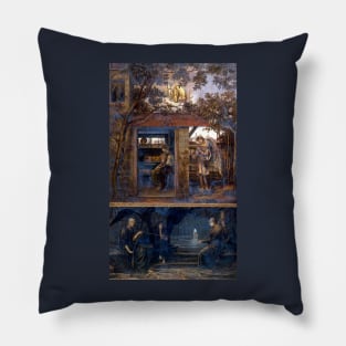 A Golden Thread - John Melhuish Strudwick Pillow