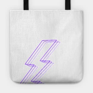 Purple Lightning Design Tote