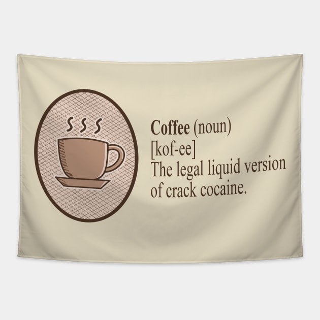 Dictionary Definition of Coffee Funny vocabulary meaning Tapestry by IceTees