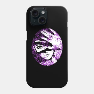 Punk Fashion Style Oval Purple Glowing Girl Phone Case