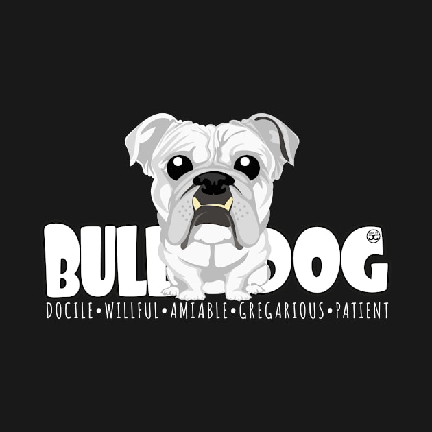 Bulldog (White)- DGBigHead by DoggyGraphics