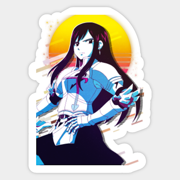 Erza Scarlet Fairy Tail Erza Sticker Teepublic Uk