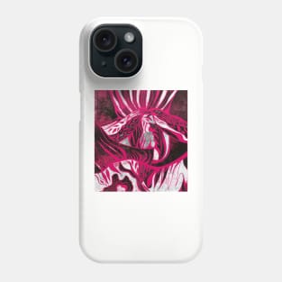 Block Print Orchid Transformed Phone Case