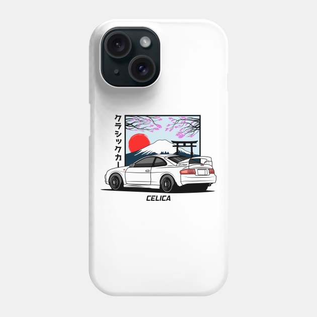 GT4 White Celica GT-Four Phone Case by GoldenTuners