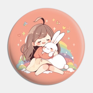 girl rabbit Pin