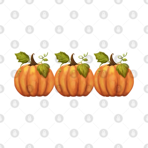 Three pumpkins in a row by nancy.hajjar@yahoo.com