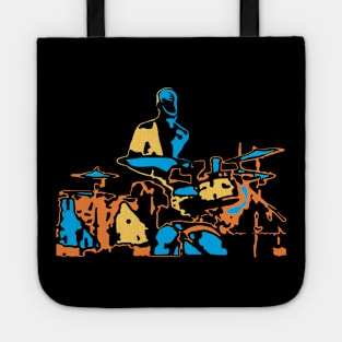 Drummer Musician Modern Art Style Tote