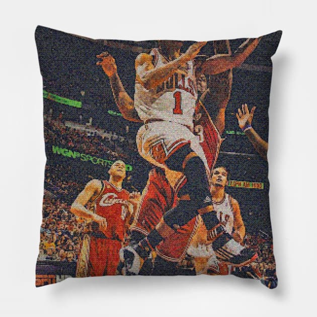 Prime D Rose Retro Style Pillow by Playful Creatives