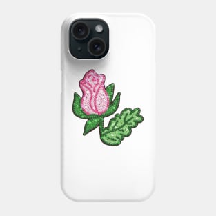 Sequin Rosebud Illustration Phone Case